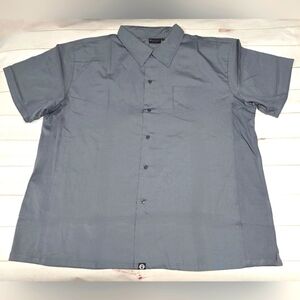 Chef Works Universal Grey Button Down Short Sleeve Shirt Size 3XL - New With Tag